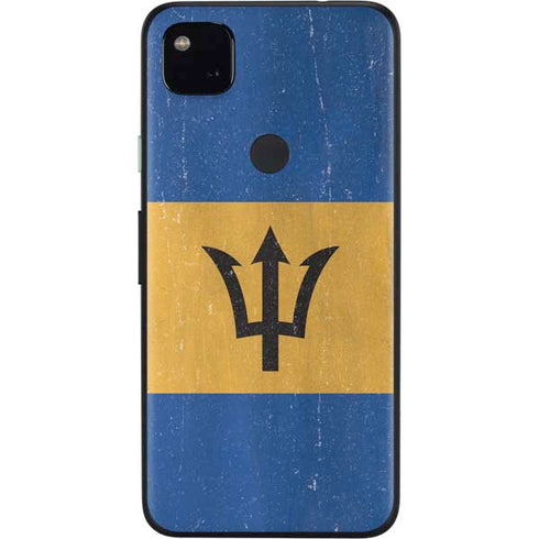 Barbados Flag Distressed Google Pixel 4a Skin